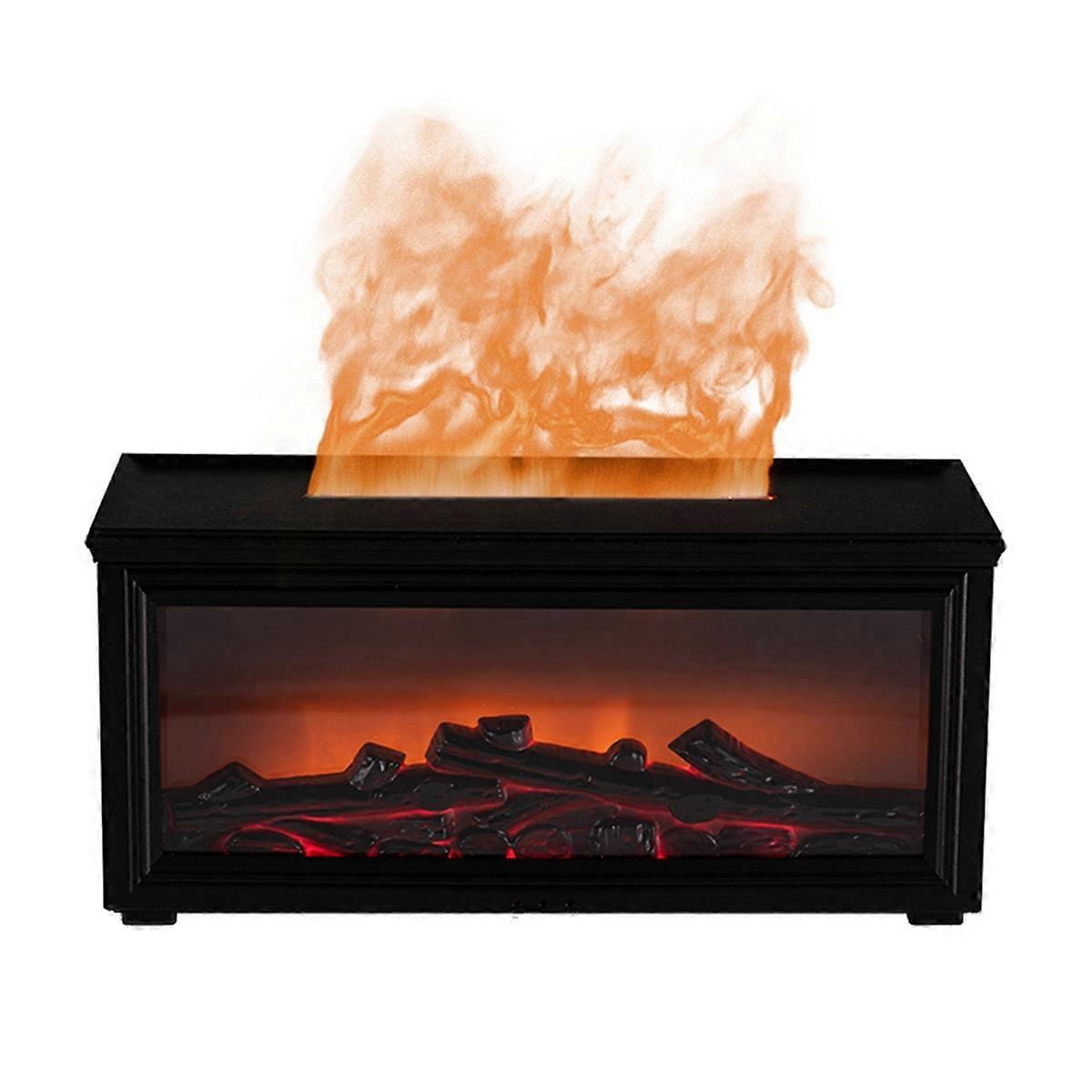 Fireplace Aroma Diffuser Creative Flame Humidifier,A
