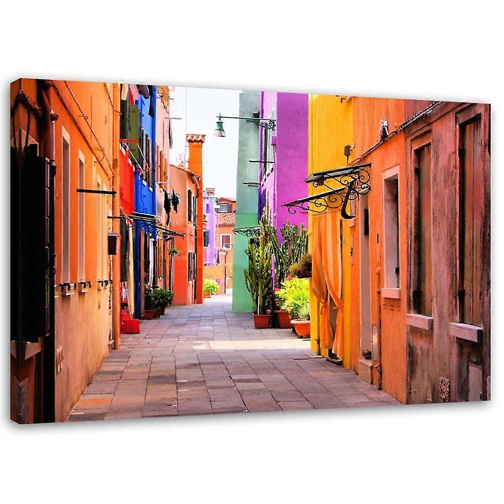 Lienzo, Calle coloreada - 90x60