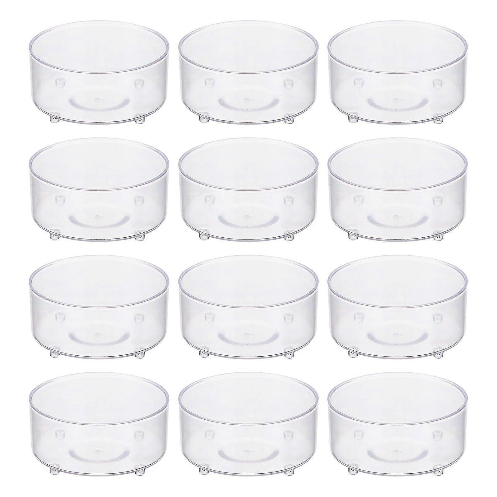 30Pcs Household Reptile Dishes Transparent Reptile Water Dishes Multi-function Reptile Food Cups