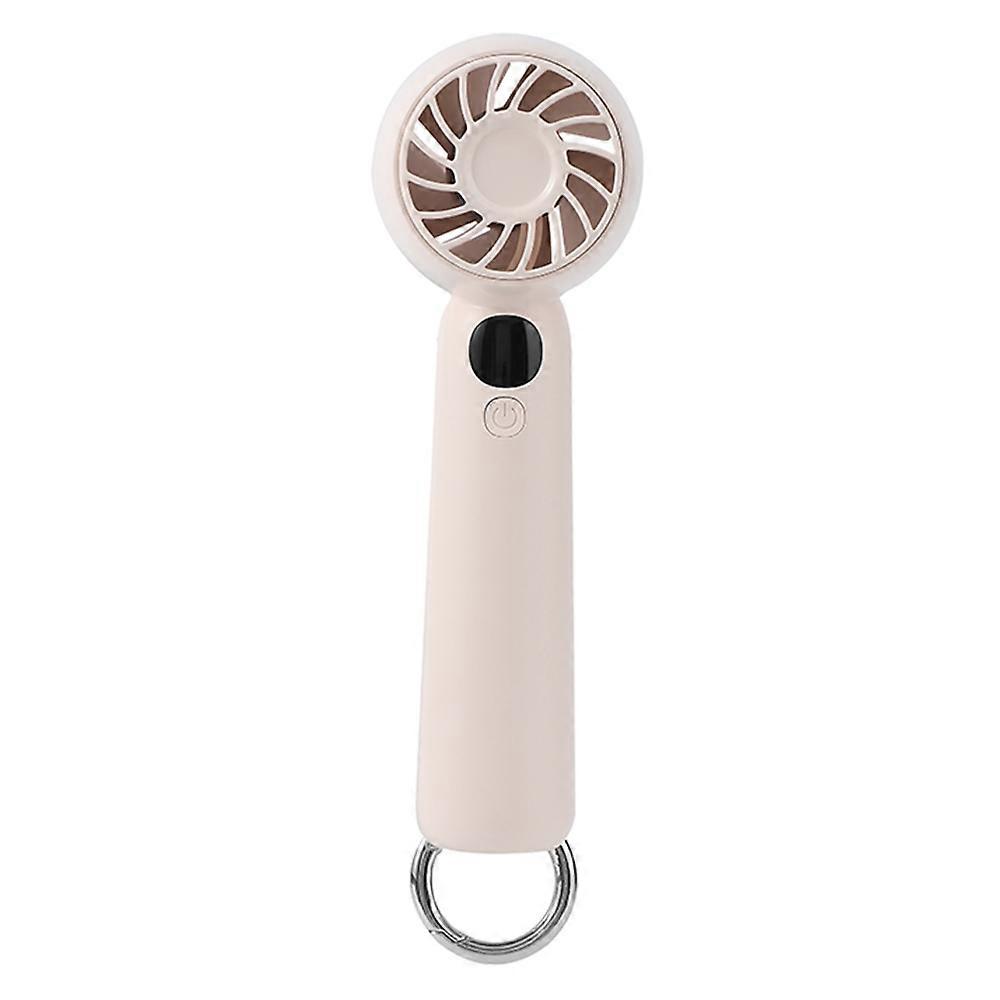 L08 5 Speeds Adjustable Mini Handheld Fan USB Rechargeable Digital Display Portable Desk Fan