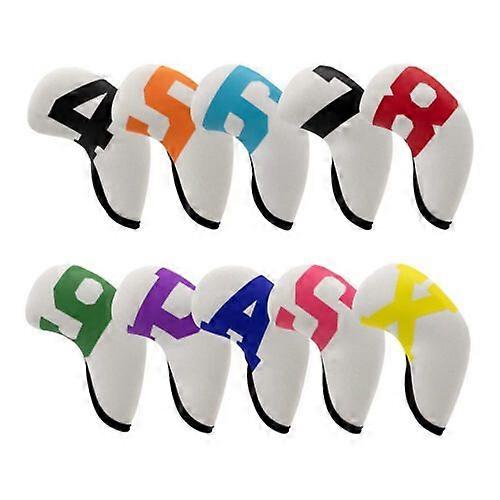 10X Golf Club Καλύμματα κεφαλής Golf Iron Cover Σφήνα γκολφ Καλύμματα σφήνας Προστατευτικά καλύμματα