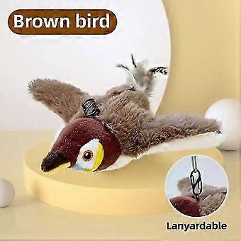 Cat Toy Interactive Electric Fluttering Sparrow Realistic Bird Movements Engaging Pet Play Accessory