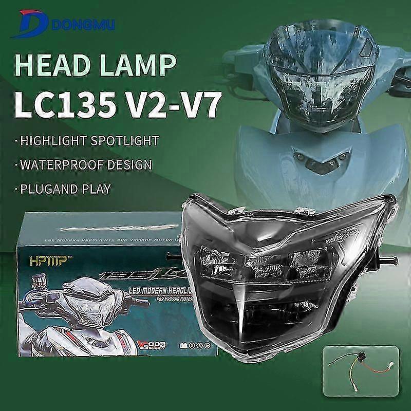 Applicable To Yamaha Lc135 V2-v7 Motorcycle Headlight Led Modified Headlight Far And Near Light Headlight For Export