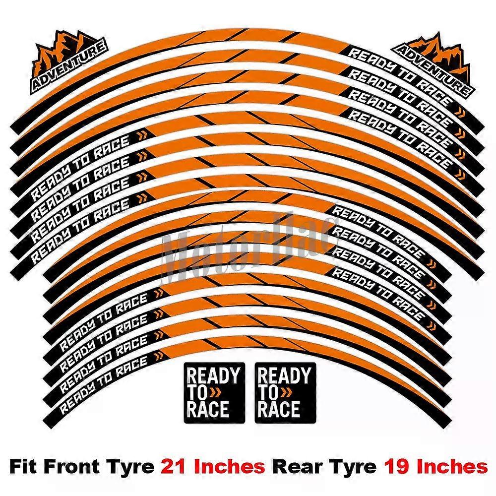 ل KTM 1290 Super ADVENTURE 390 690 790 890 1190 2023 عاكس عجلة دراجة نارية حافة شريط ملصق ملصق ملصق مقاوم للماء
