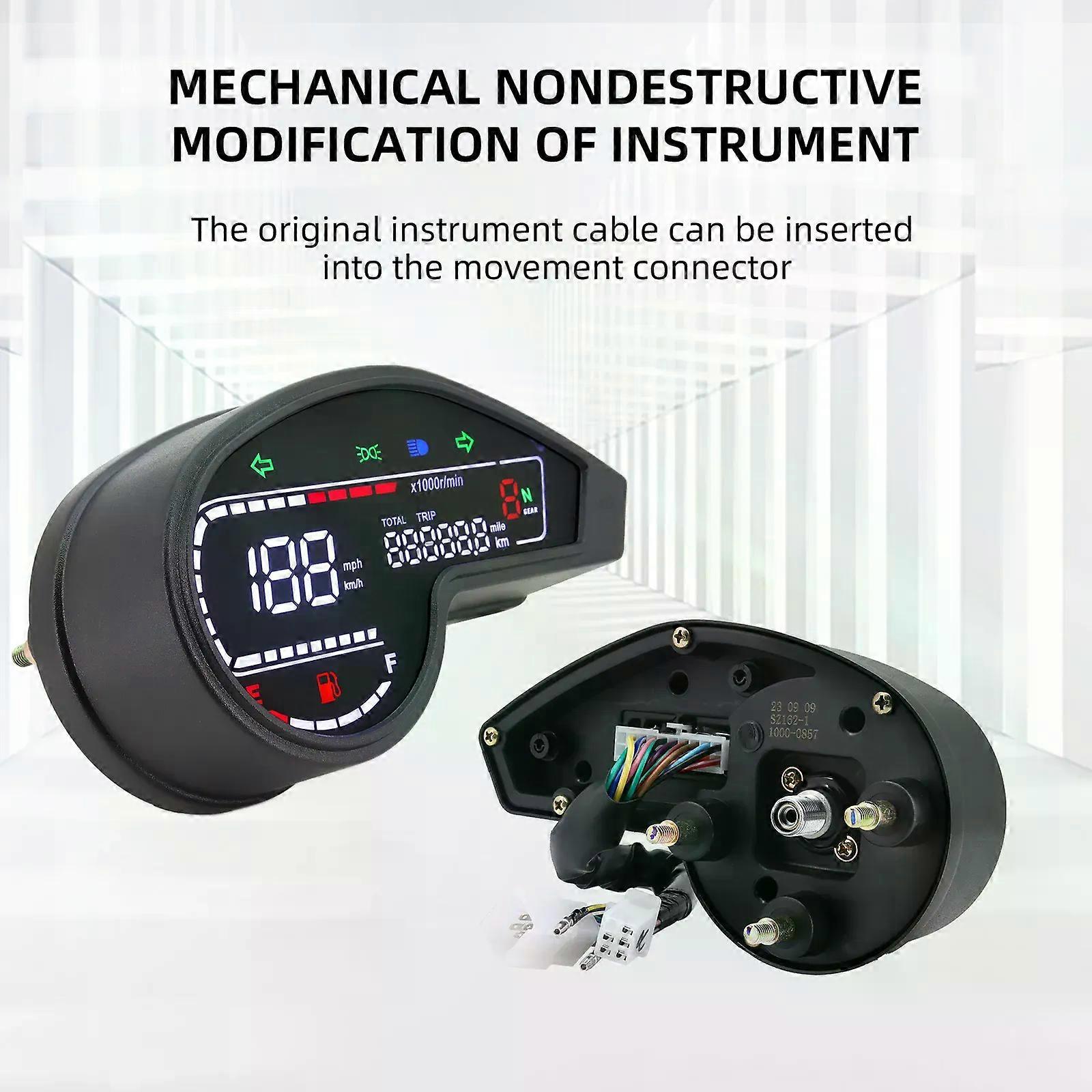2025 Motorcycle LED Speedometer Odometer 12V RPM Digital LED Tachometer compatible for  Honda NXR150 NXR125 Bros 2003-2014 CRV XR150 GY200