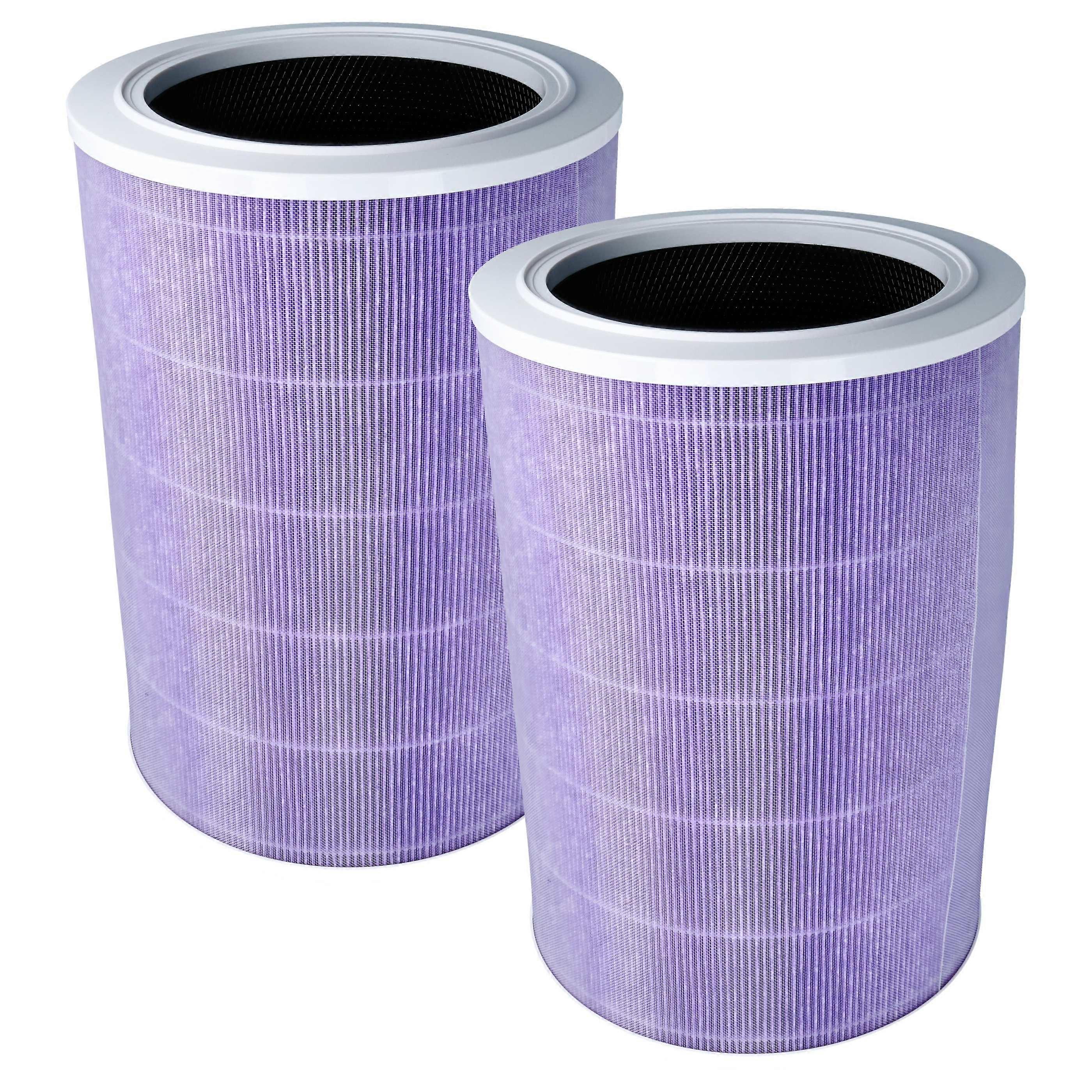 Filtro HEPA VHBW 2x compatível com purificador de ar Xiaomi Mi Air Purifier 3H - Filtro de substituição com filtro de carvão ativado integrado, antibacteriano
