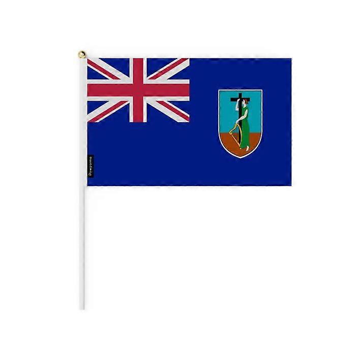 Mini Flag - Montserrat - 14 x 21 cm - Pack of 100 - Polyester - Lightweight and sturdy