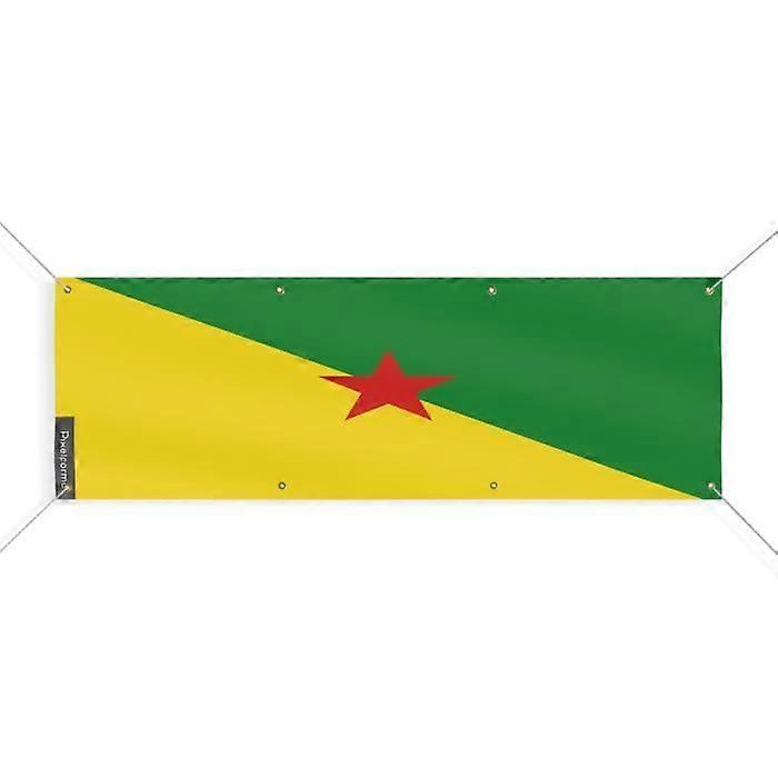 Banner - PIXELFORMA - Guyana Flag - 70x210 cm - Durable Polyester - 8 reinforced eyelets