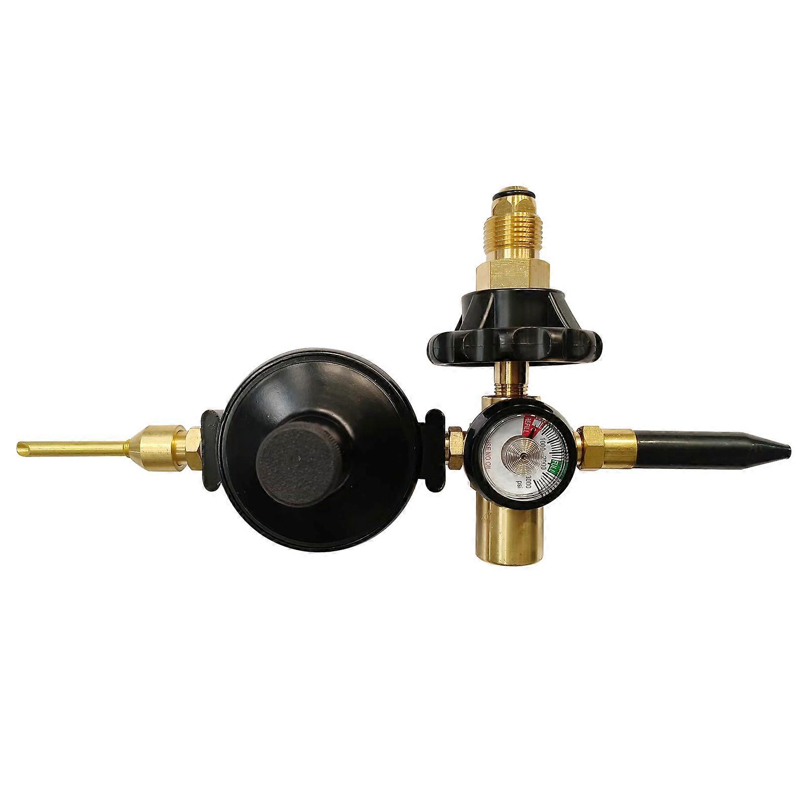 0-3000PSI Air Flows Inflator Regulator Helium Balloon Filler for CGA580 Tank Valves Helium Balloon Inflator Regulator Multicolor