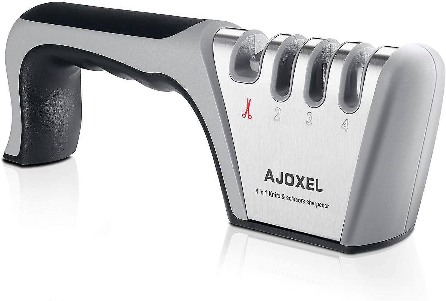 Professional Knife Sharpener 4-In-1 Kitchen Sharpener Knife Sharpener And Scissors Knife Sharpener With Non-Slip Eraser