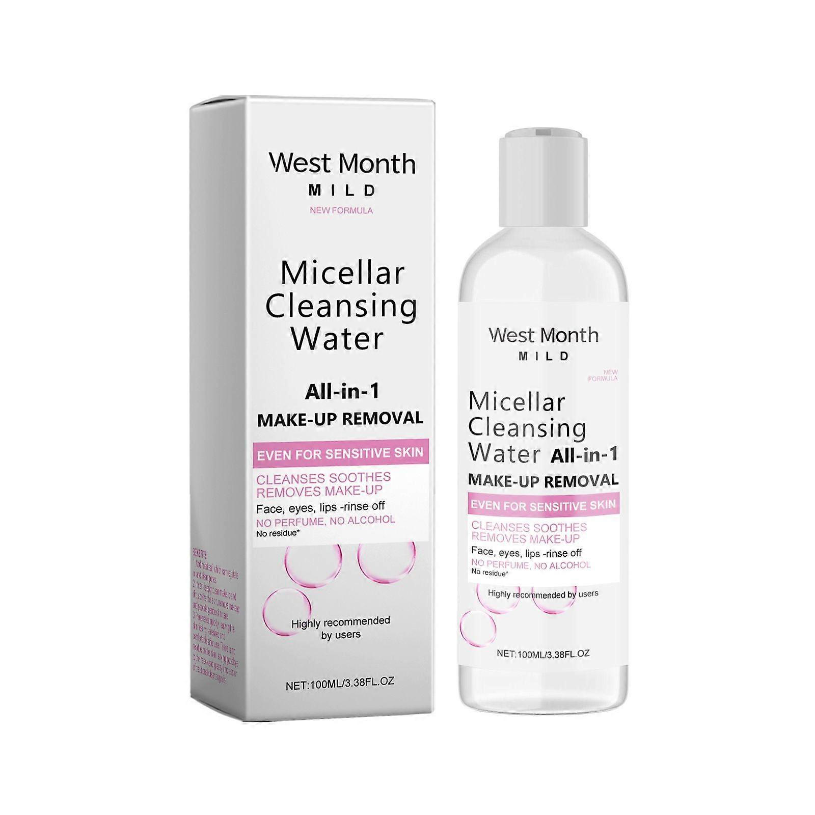 Micellar Cleansing Water, Moisturizing Cleanser and Makeup Remover for Sensitive Skin, Face Makeup Dissolving, Softening, Gentle Cleansing, Cleansing