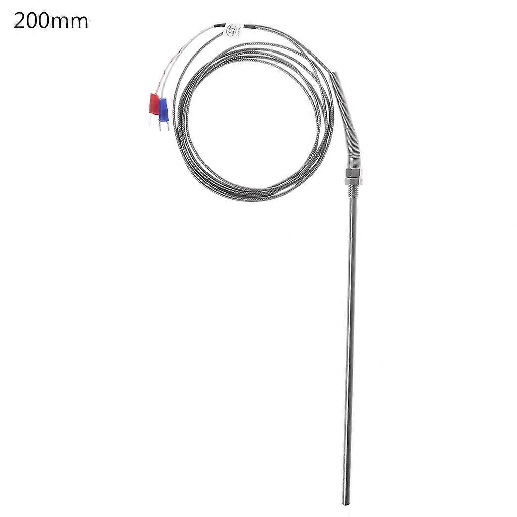 K Type Thermocouple M8 Thread Temperature Sensor Probe with 2 for M Cable 50/100/150/200mm Stainless Steel Temp Sensor
