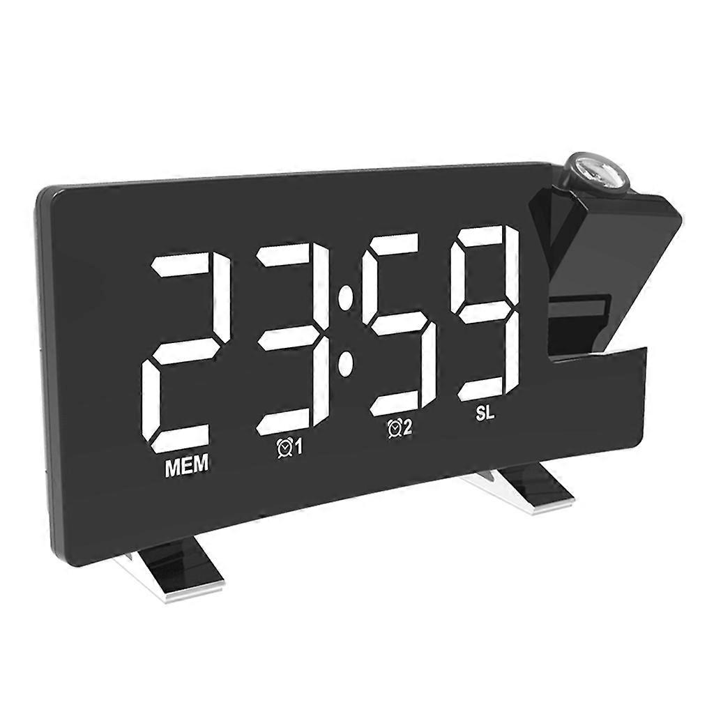 Large Curved Screen Desktop Led Square Alarm Clock Electronic Control Nordic Style Luminous Digital Powered Clock