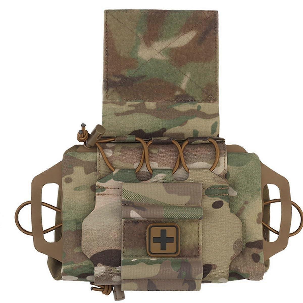 Outdoor First Aid Kit, MOLLE Compatible, Medium & Large Capacity, Quick Deployment, Camouflage