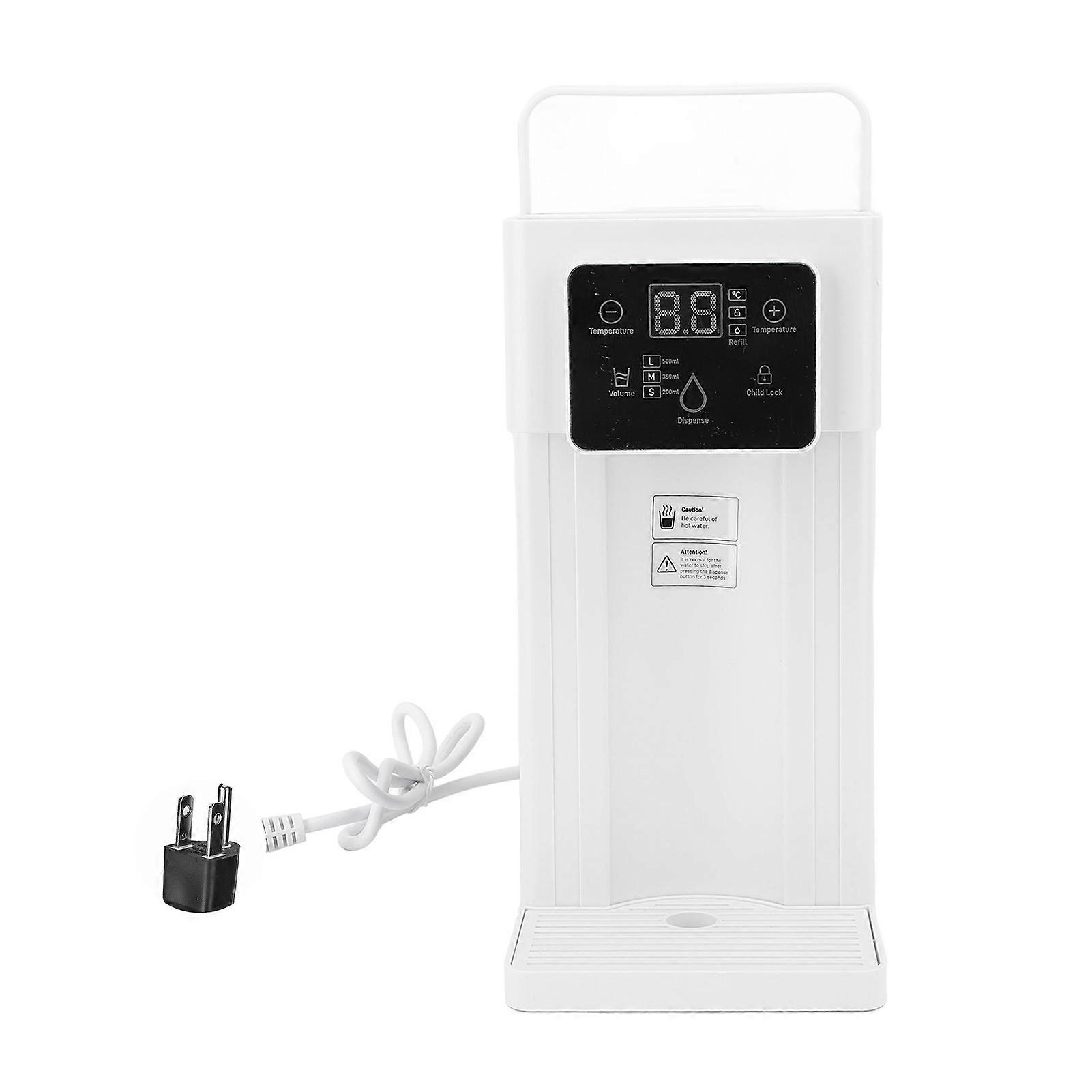 3L Fast Heating Hot Water Dispenser, 7 Temperature Adjustable Electric Kettle, Large Capacity, for Office Countertop, White, 110V US Plug