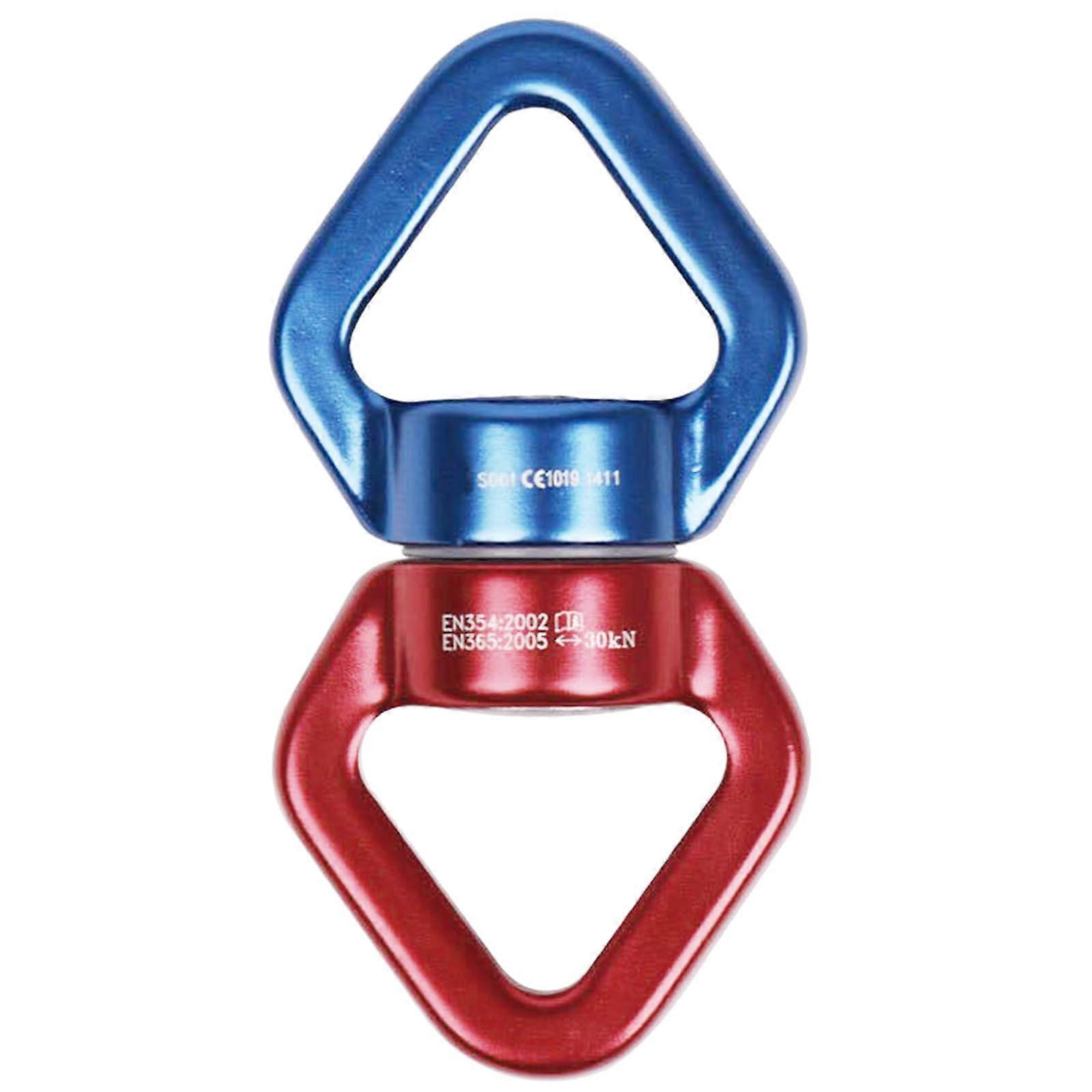 Climbing Swivel 30 kn 360 Degree Rotation Rope Fluctuations Plug Sealed Bearing Thresholds for Climbing Hammock Swing Red Blue