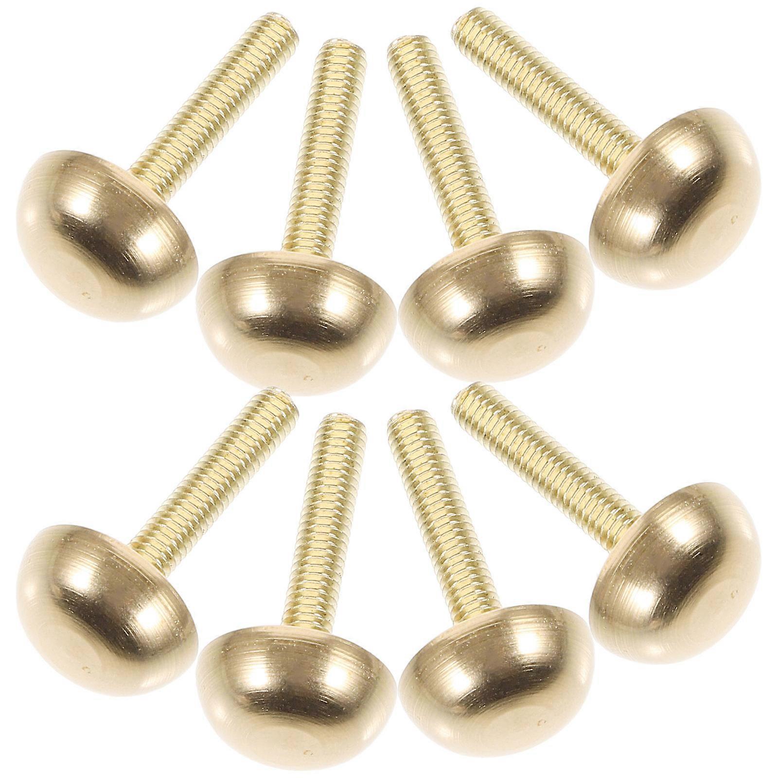 Mirror Screws Brass Decorative Fastening Hardware Golden 8Pcs