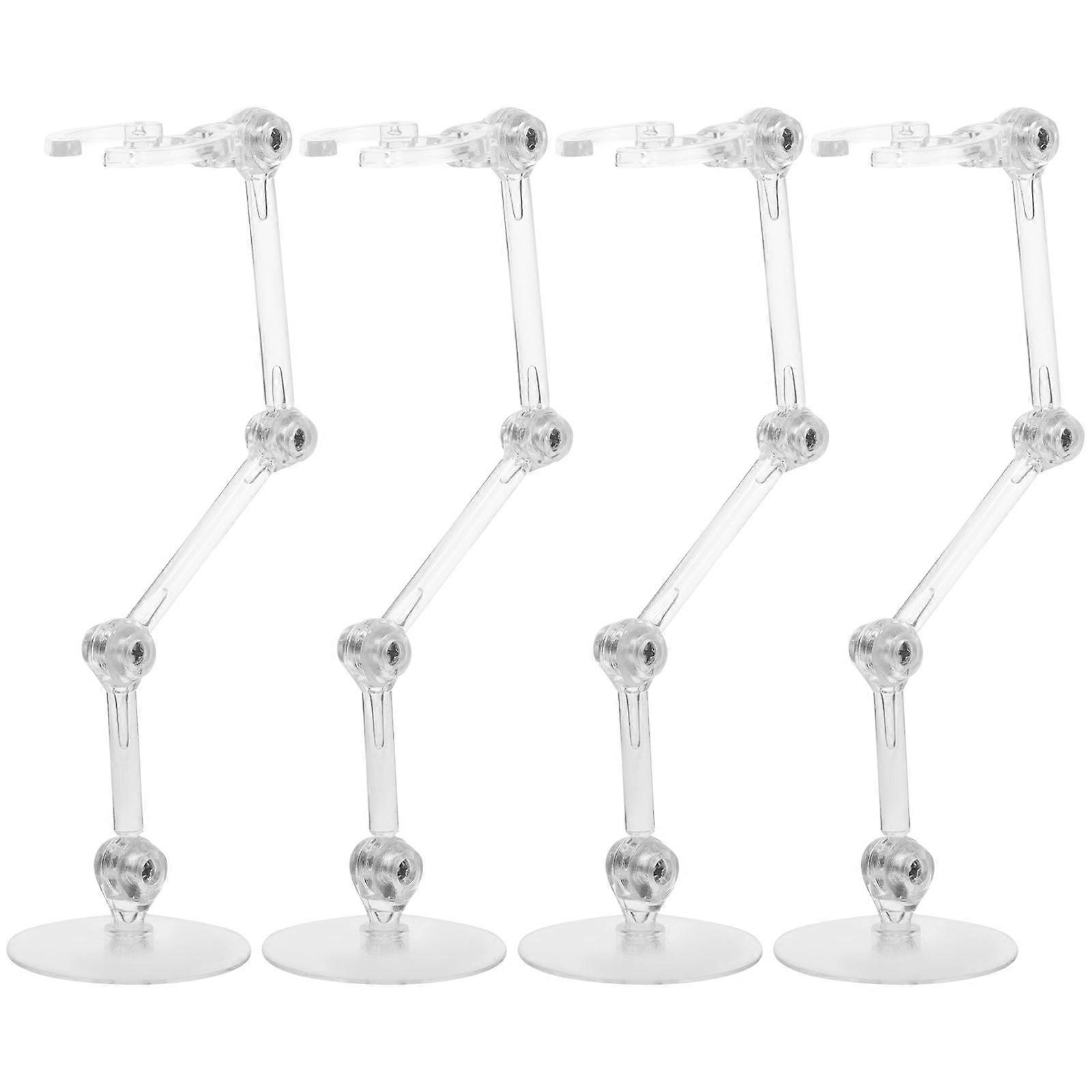 4pcs Action Figure Stand Action Figure Display Rack Assembly Action Figure Display Holder Base