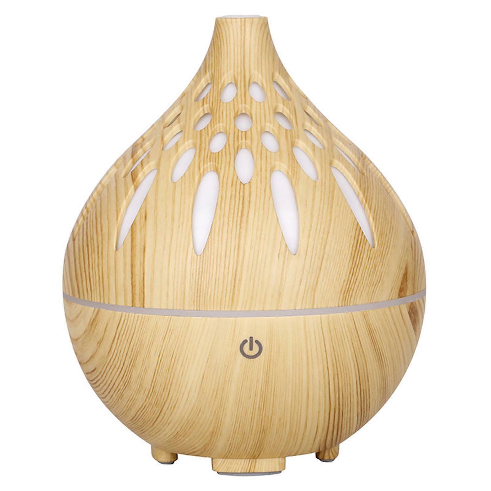 Essential Oil Diffuser 160ml 2W USB Ultrasound Wood Grain Aromatherapy Cool Mist Humidifier with 7 Color Lights for Home