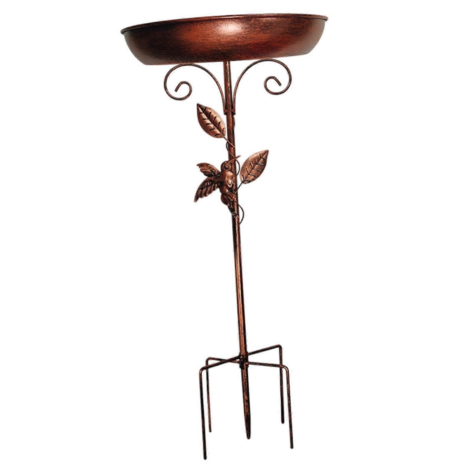 Metal Bird Bath Stand Vintage Design For Outdoor Use, Versatile Bird Feeder, Compatible With Standard Bird Feeders