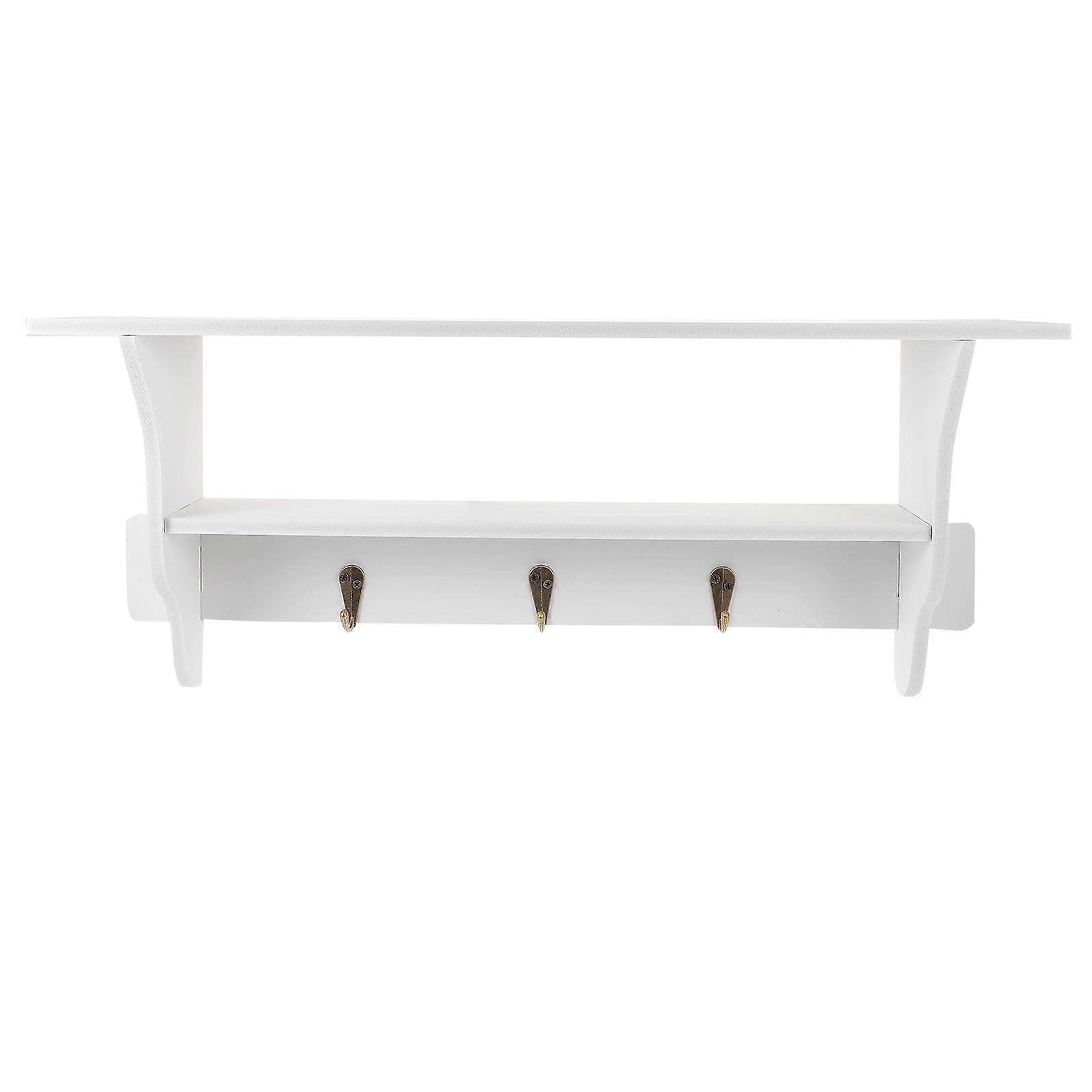 Wall mounted Floating Shelf Hanging Shelf with Hook for Home 2pcs