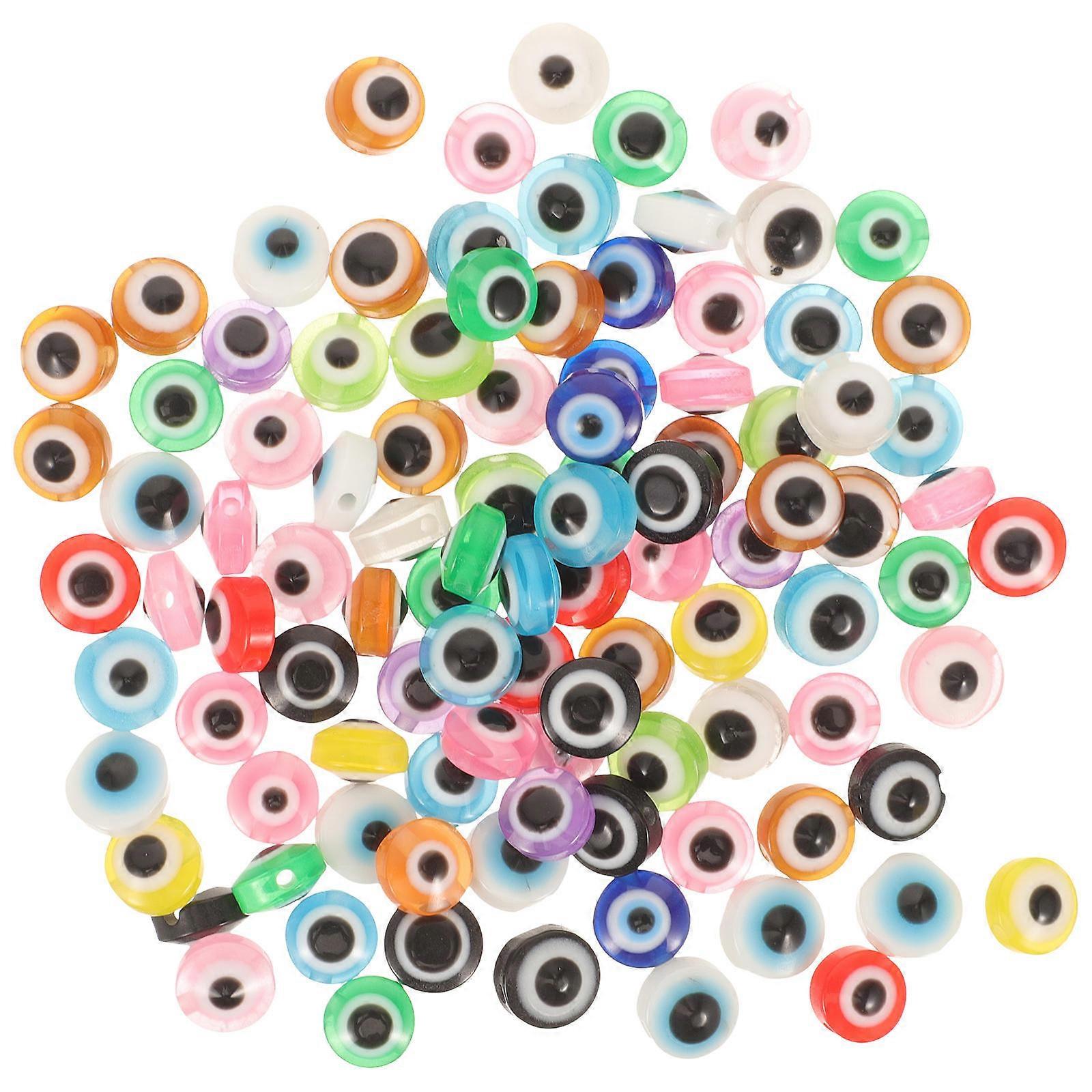 Evil Eye Beads For Bracelet Making Spacer Beads Craft Projects Decorative Resin 0.5x0.5cm 1Pack