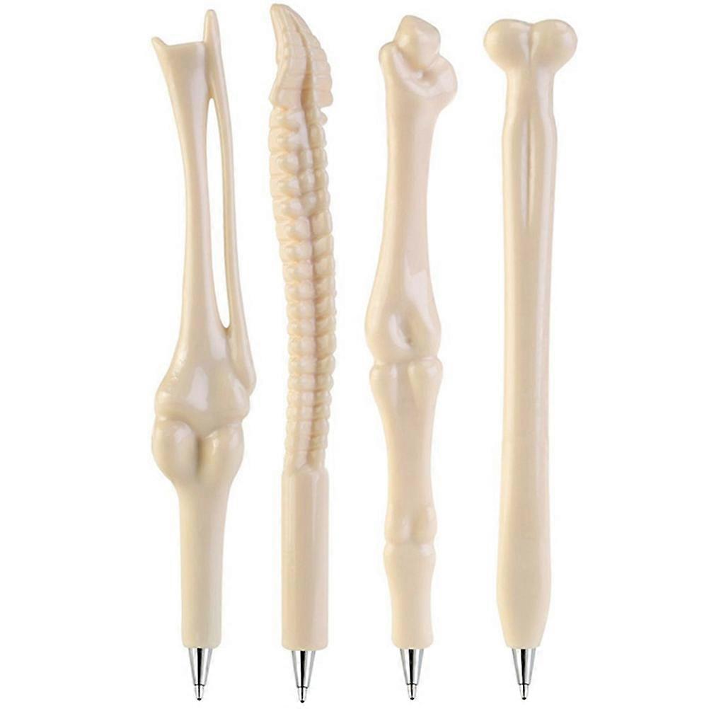 Novelty Bone Pens Smooth Ink Flow Birthday present Black 4Pcs