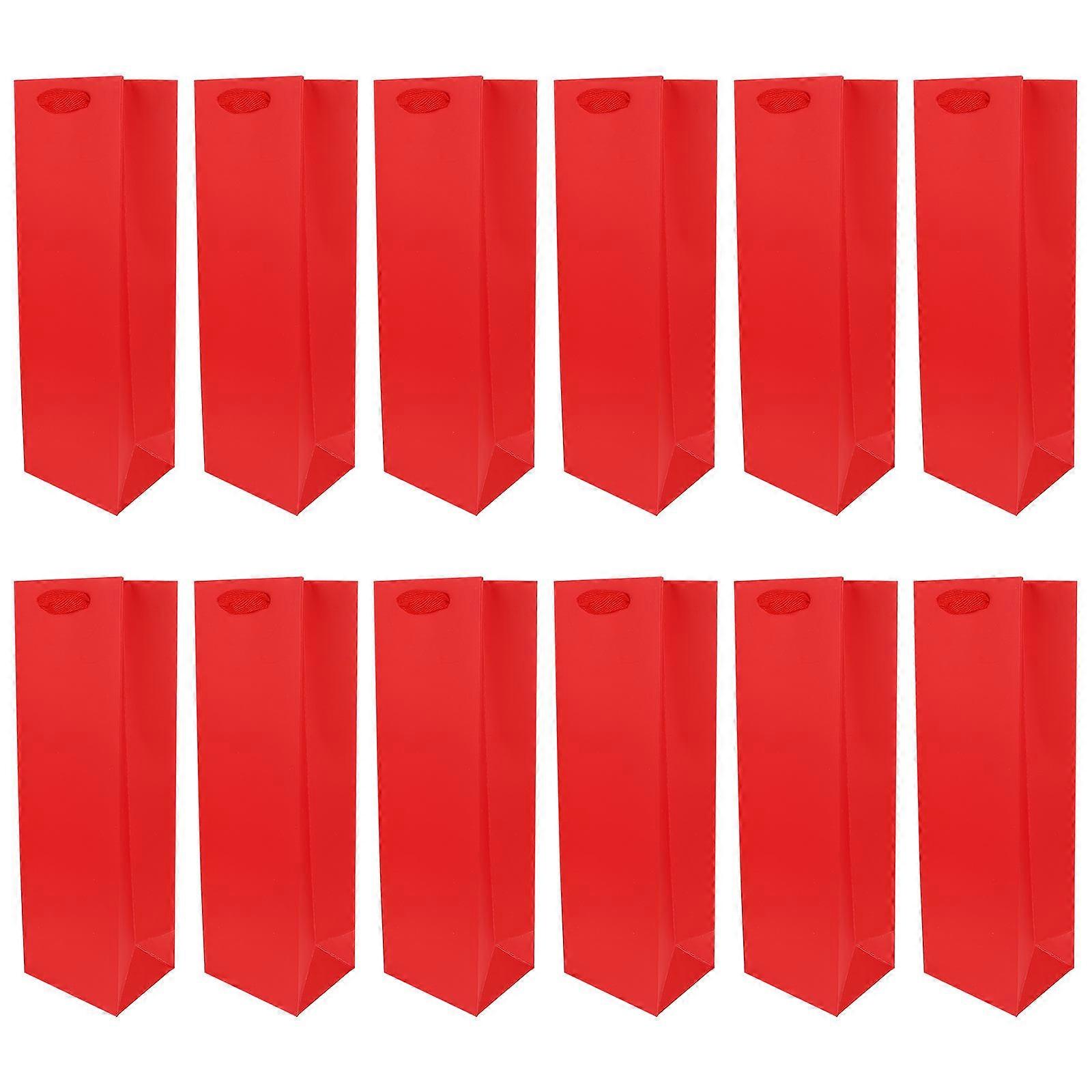 12pcs High End Decorative Wine Bags, Thick Paper Storage for Red Wine – Premium Packaging for Travel, Decoration & Gifting, Wide Open Design with Air