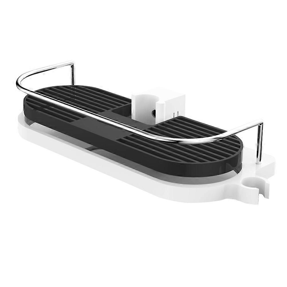 Universal Shower Rod Bracket Curved Edge Design Ergonomic Style Home Bathroom Accessories Tool ABS Material 1Pack