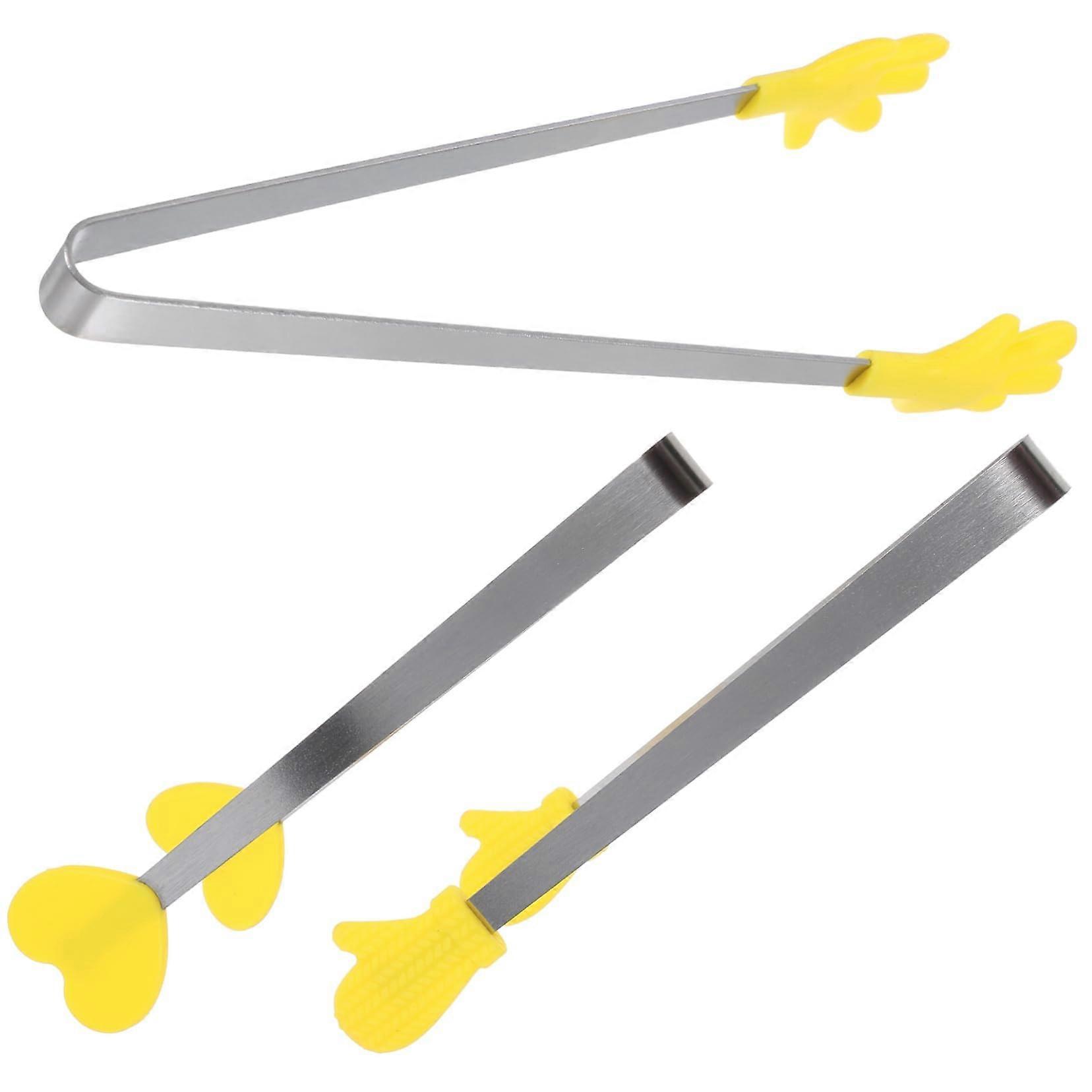 3 pieces of divided salad tongs Creative and nonslip tongs for food for serving dishes and sugar cubes Versatile and durable
