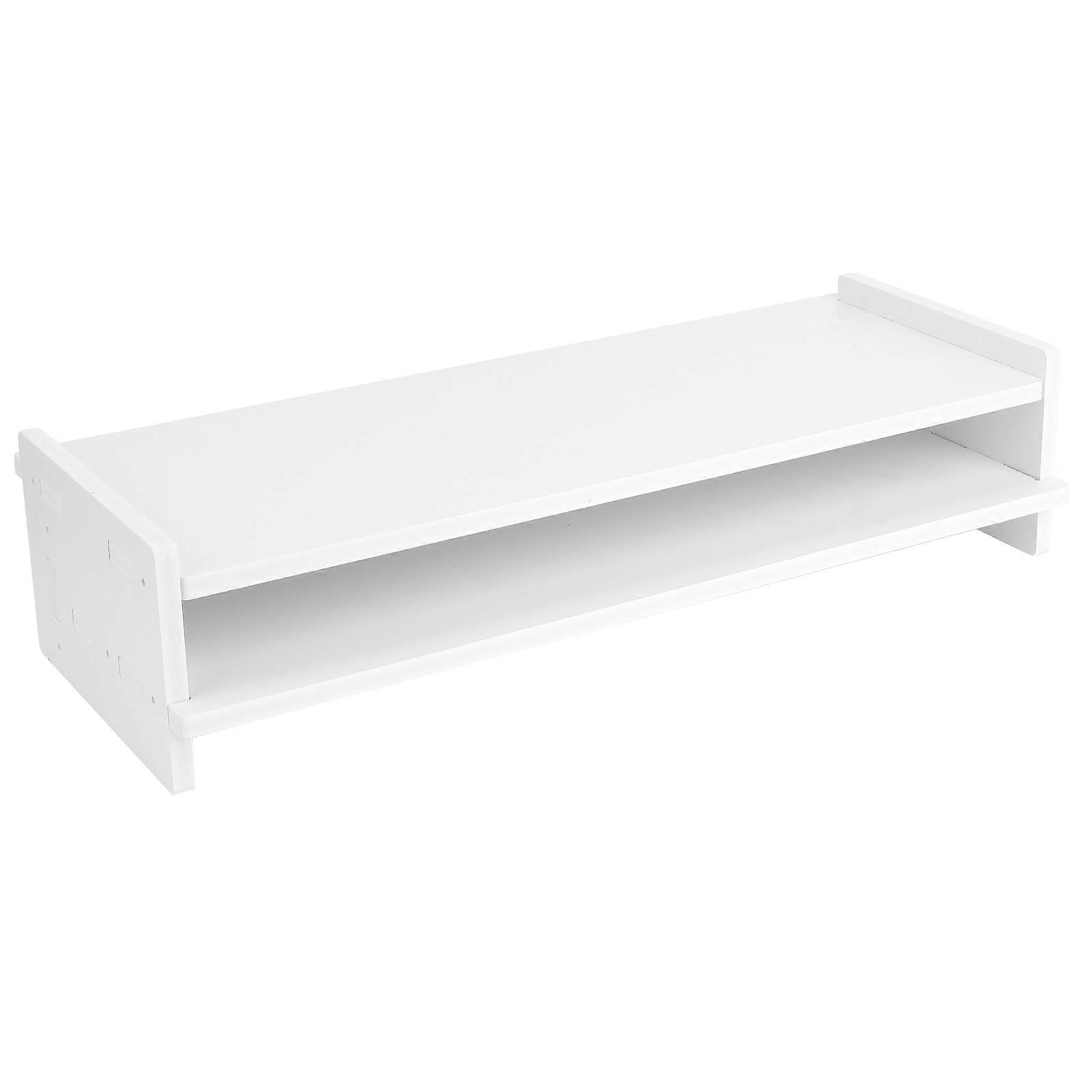 Ergonomic Monitor Stand with Storage Rack for Home Office   Simple Assembly, Height Adjustable Computer Riser for Desktop Organization