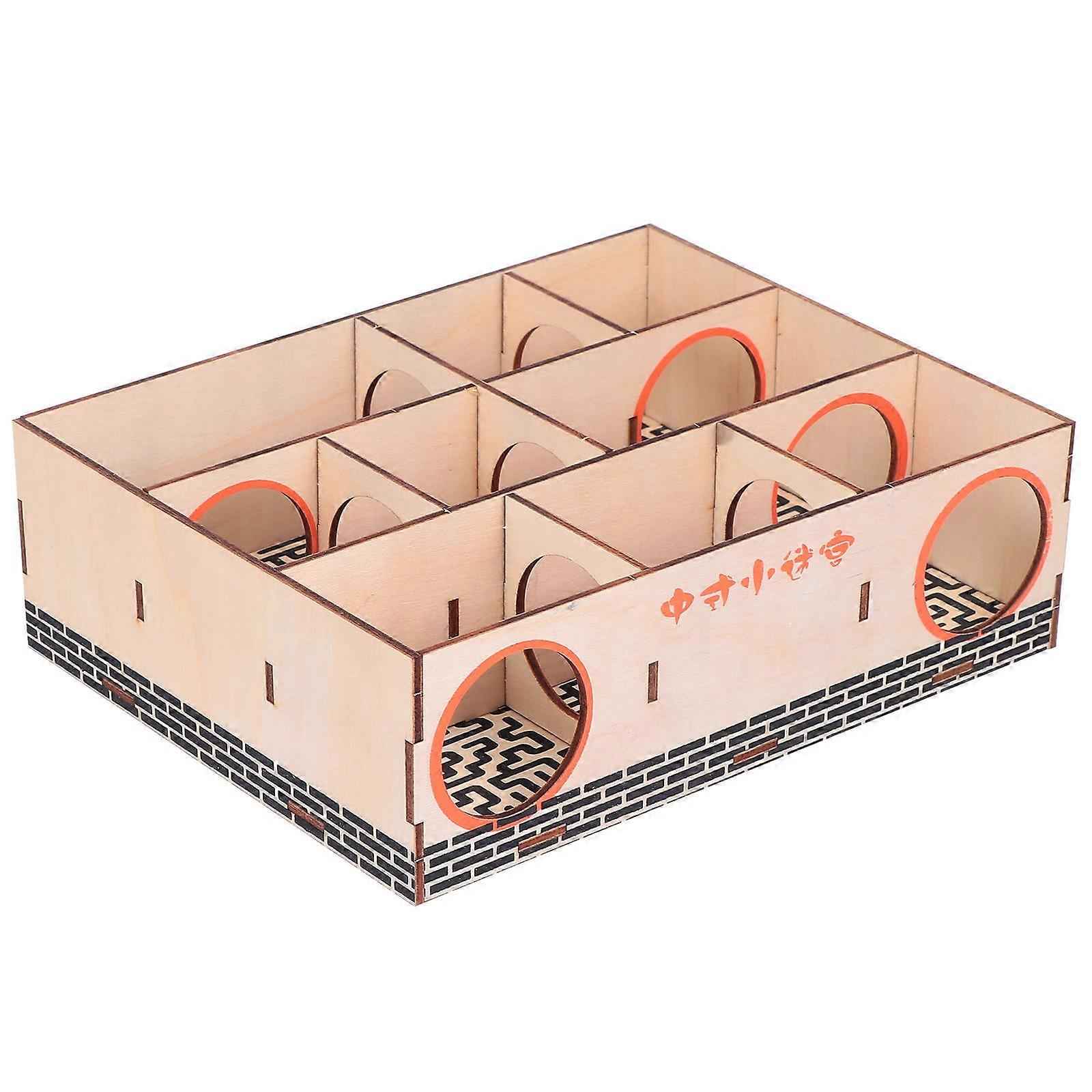 Maze Pet Activity Structure Wooden Tunnel for Small Animals Training 1Pack