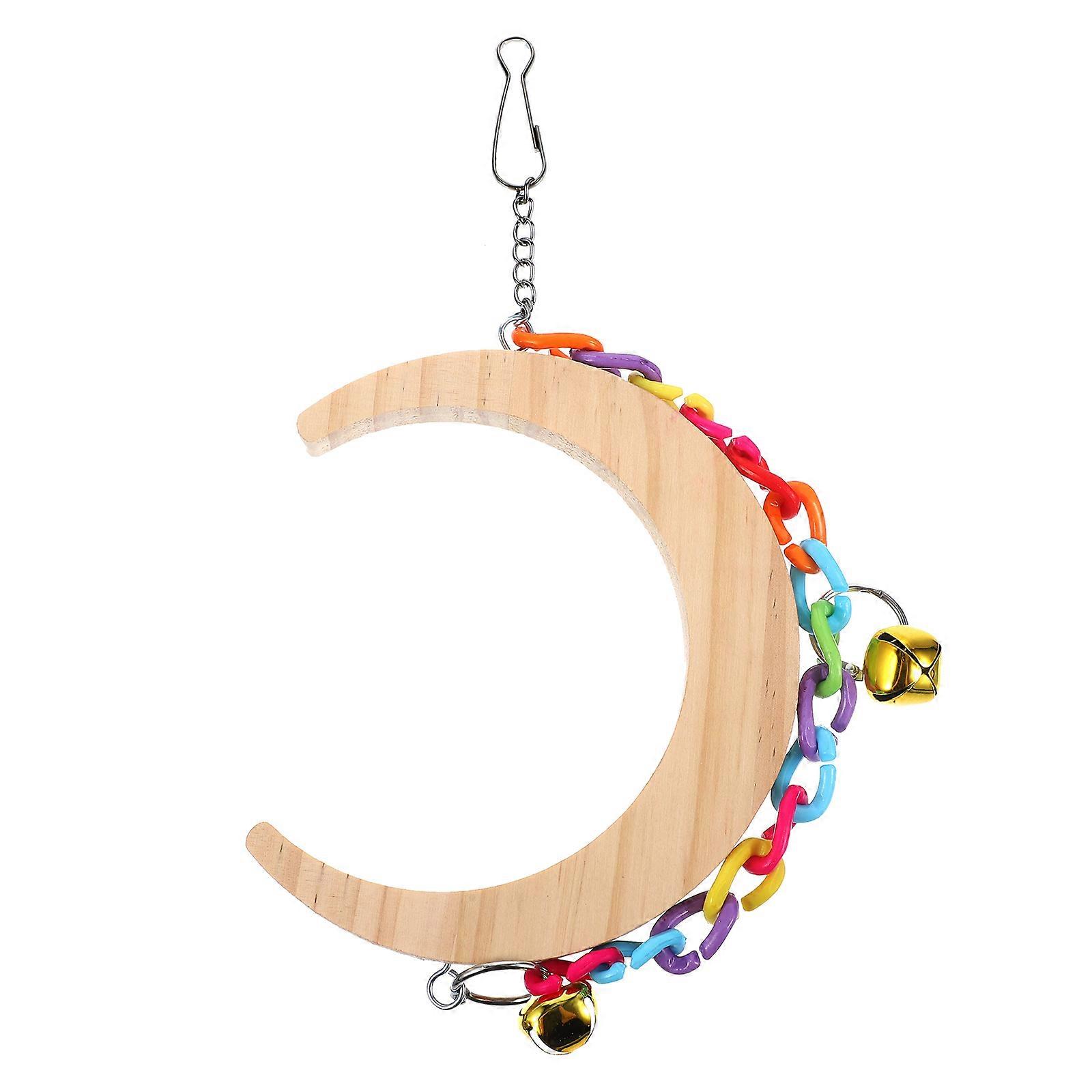 Parrot Swing for Cage Parrot Toy for Bird Owners Development Multi 15x24cm Wood 1 Set