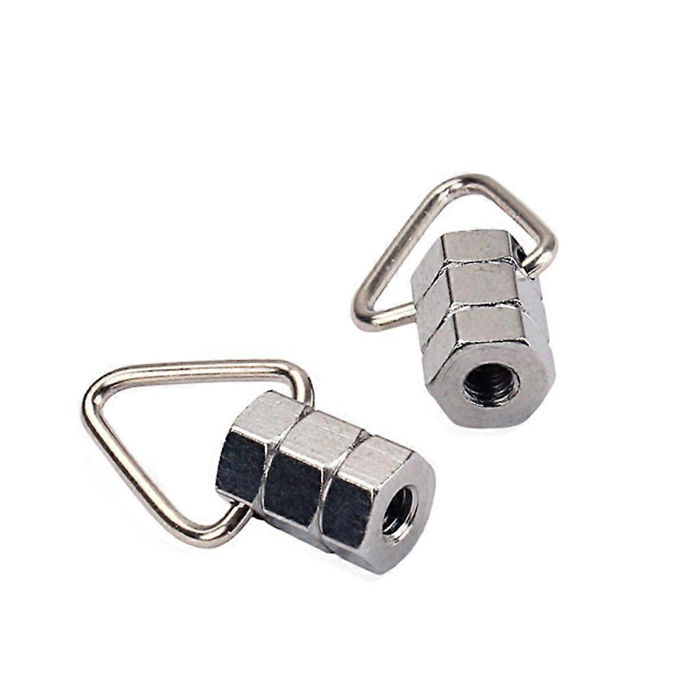 2 PCS Strap Lock Strap Button Banjo Guitar Strap Hook Button für Banjo (Silber)