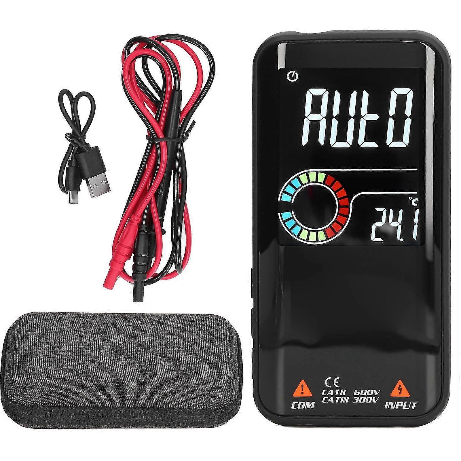 Rechargeable Digital Multimeter Auto Ranging High Accuracy AC DC Voltage Meter with Color LCD Screen