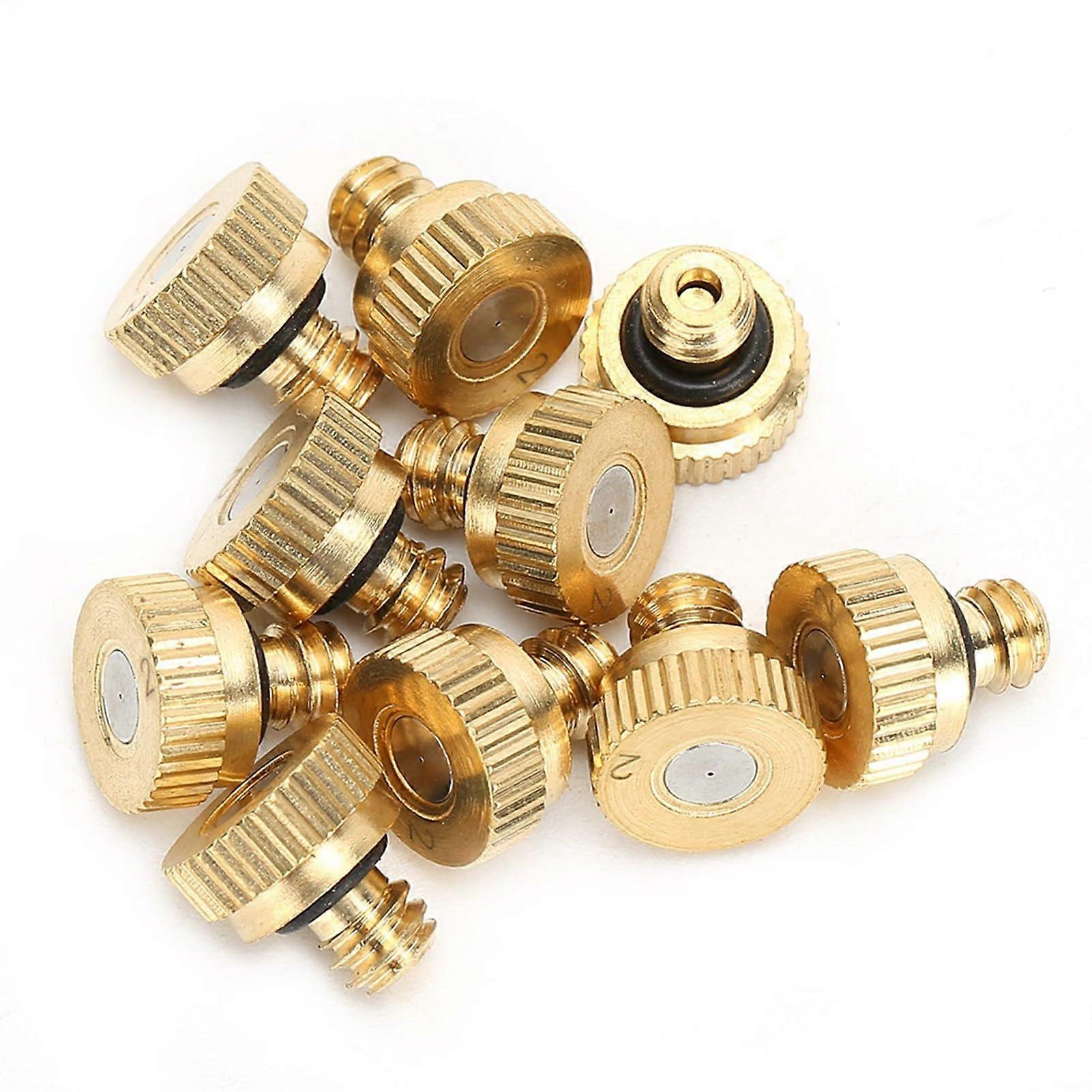 0.2 mm Tap Water Low Pressure Atomization Spray Nozzles - 10 Pack Fogging Cooling Spray Nozzles for Landscaping Greenhouses