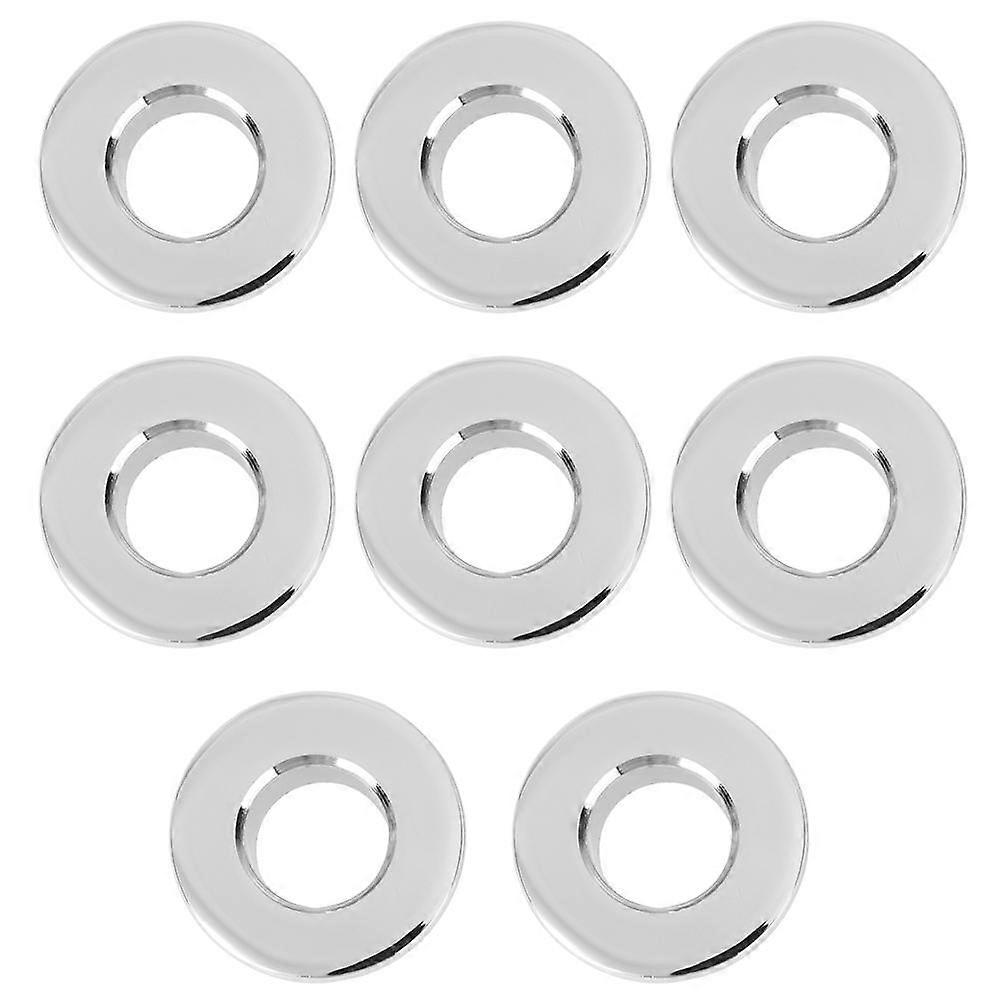 Bath Accessory with 8pcs Silver Overflow Rings and Basin Hole Plugs Made of Durable PP Material for Bathroom Sink Compatibility