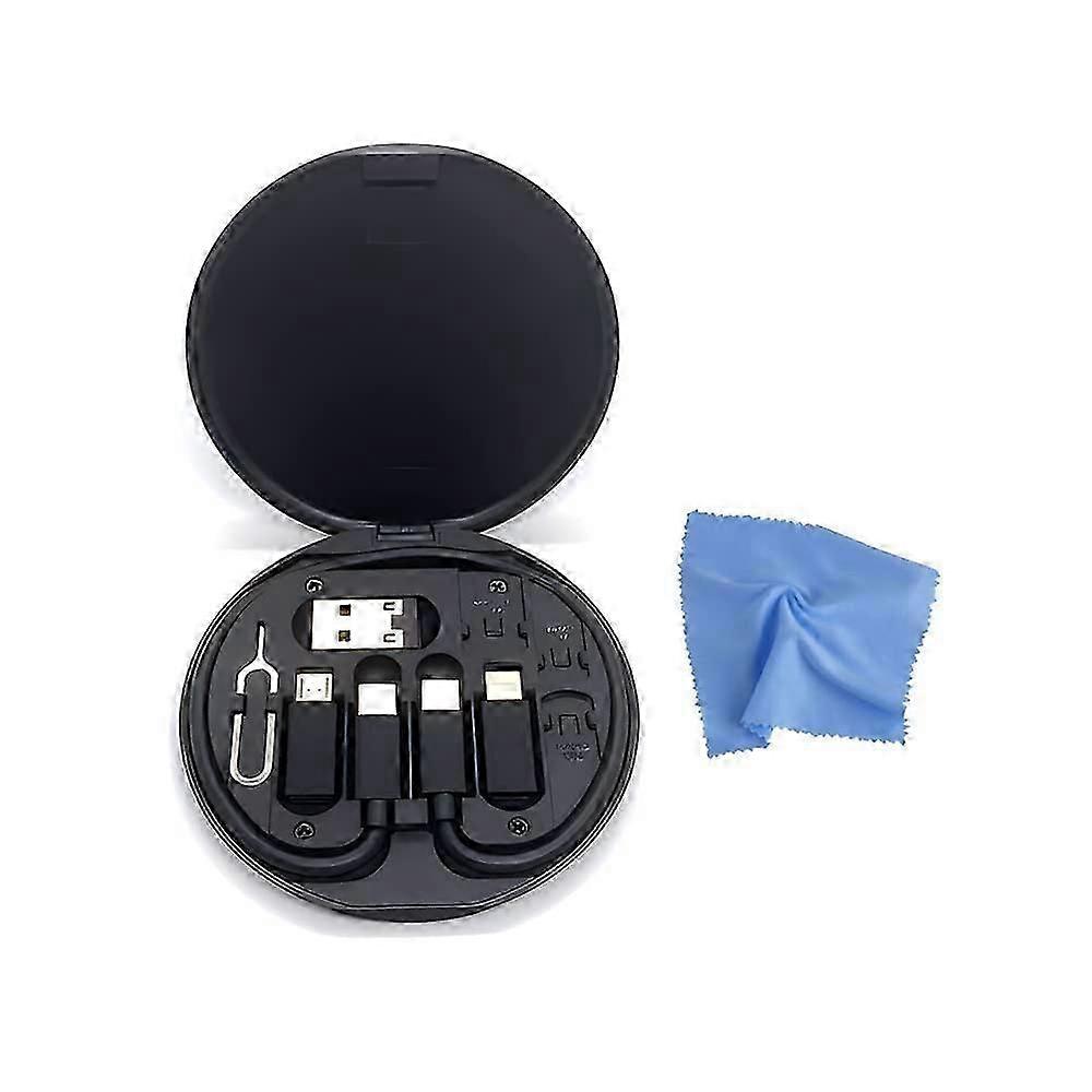 Digital opbevaringsboks Datakabel Batterioplader Sort