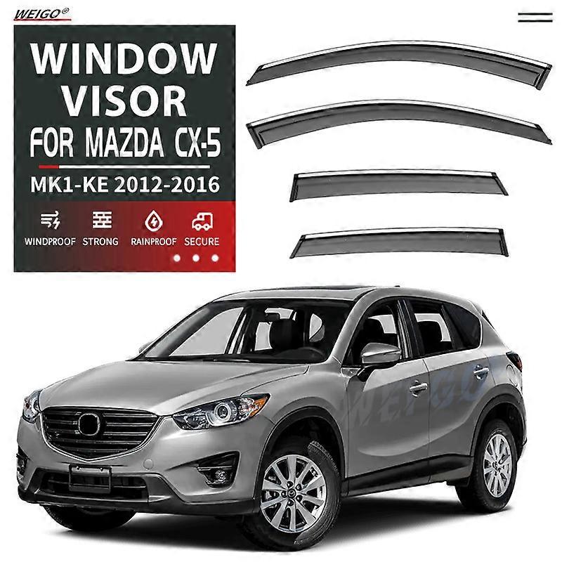 Applicable 4Pcs For MAZDA CX-5 KE KF 2012-2022+ Car Window Visor Awning Shelters Windshield Side Window Rain Sun Shade Auto Accessories