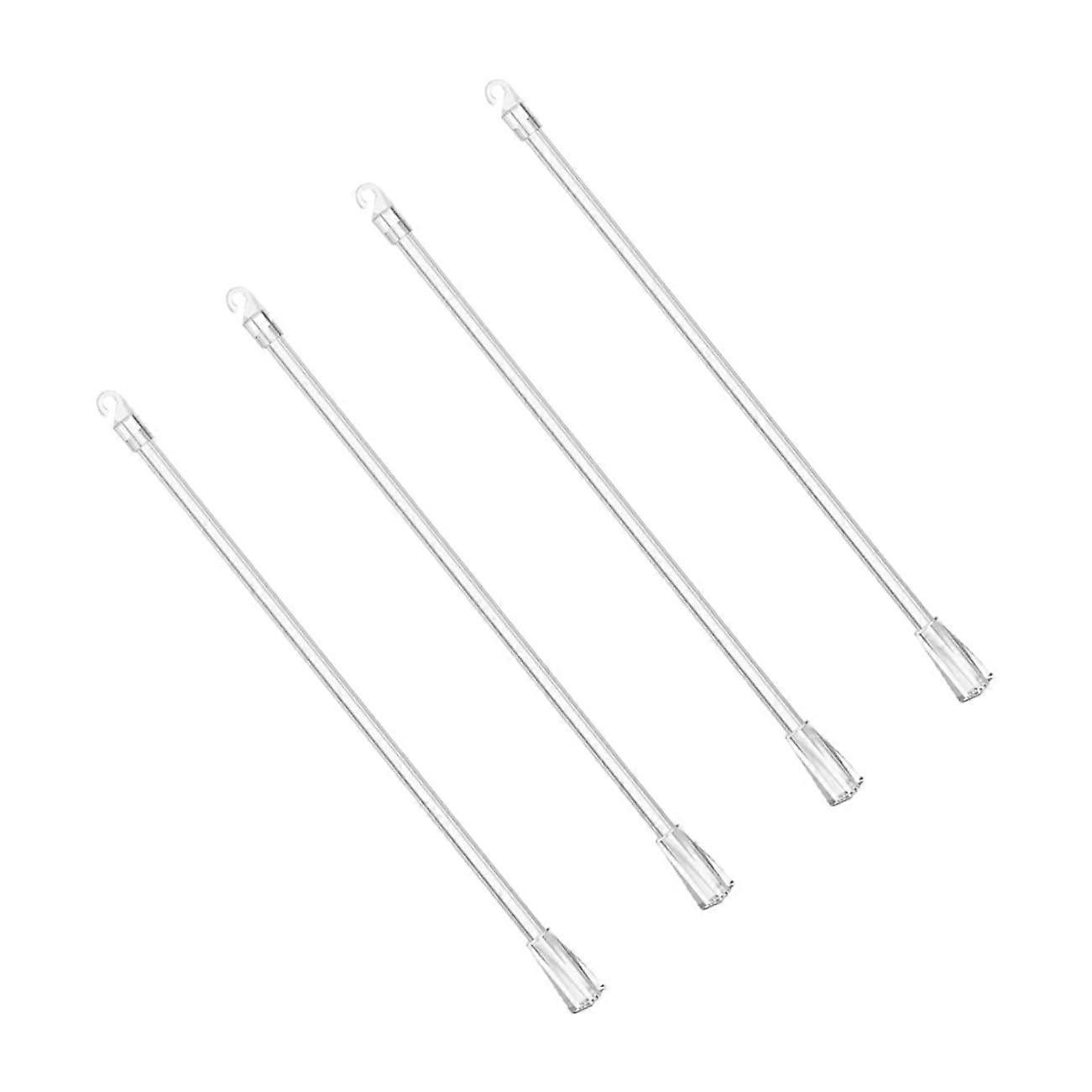 Roller Blind Replacement Rod with Hooks 21 Inch Transparent Stick