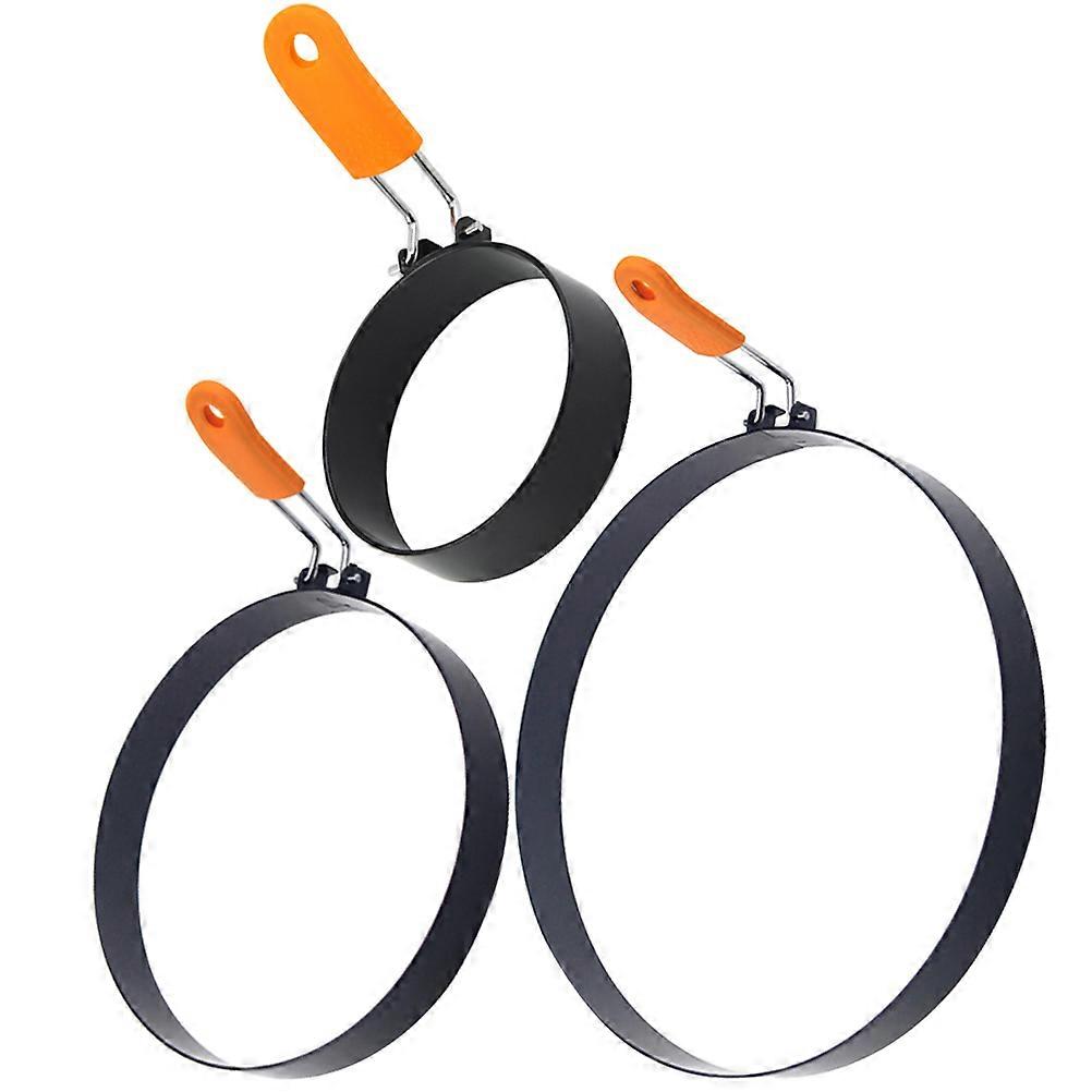 Round Egg Nonstick Cooking Mold Shaped Eggs Chefs 3Pcs