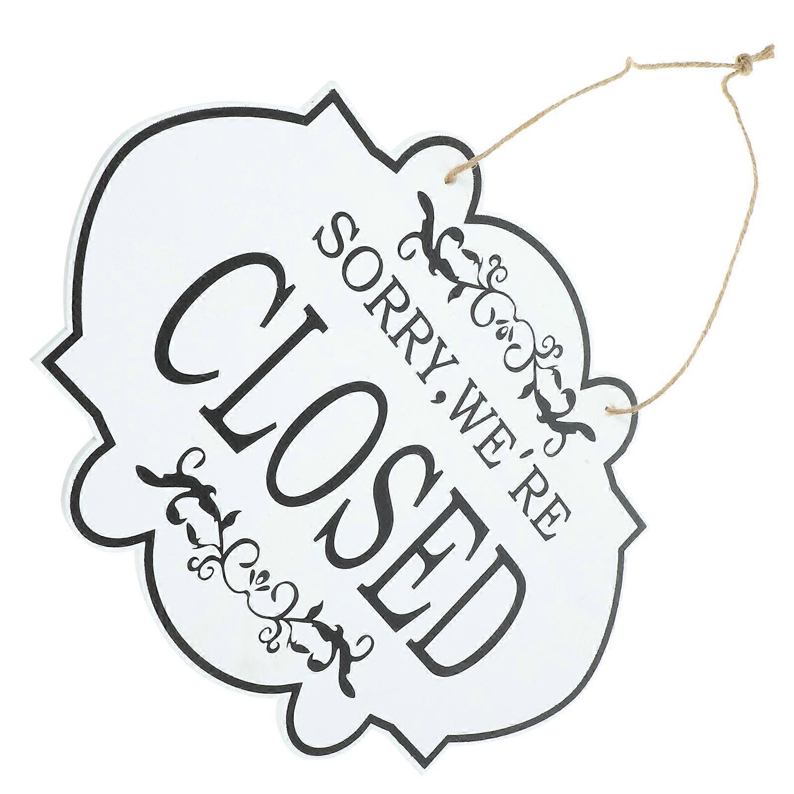 Hanging Open Closed Sign Wooden Rectangular Shape For Business Owners Indoor Outdoor Decorative 1Pack