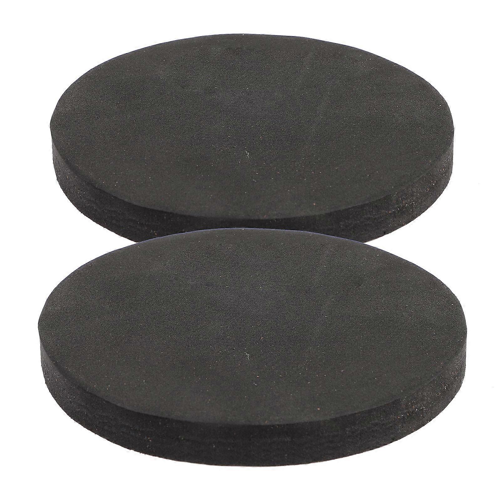 Bass Drum Pads Percussion Patches Durable 13.5x13.5cm Black Washable For Drummers 2Pack