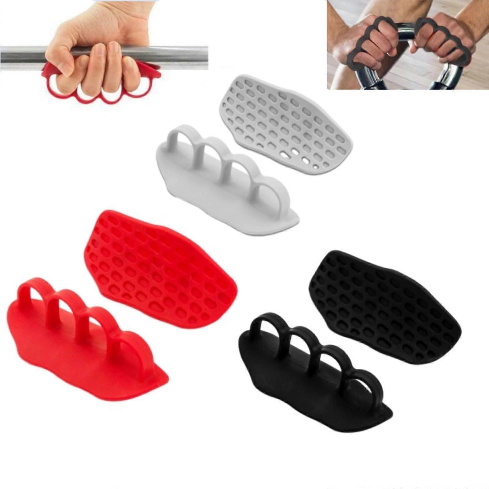1 Pair Weight Lifting Handles No Silicone Grip Pads Manual Protection for the Red