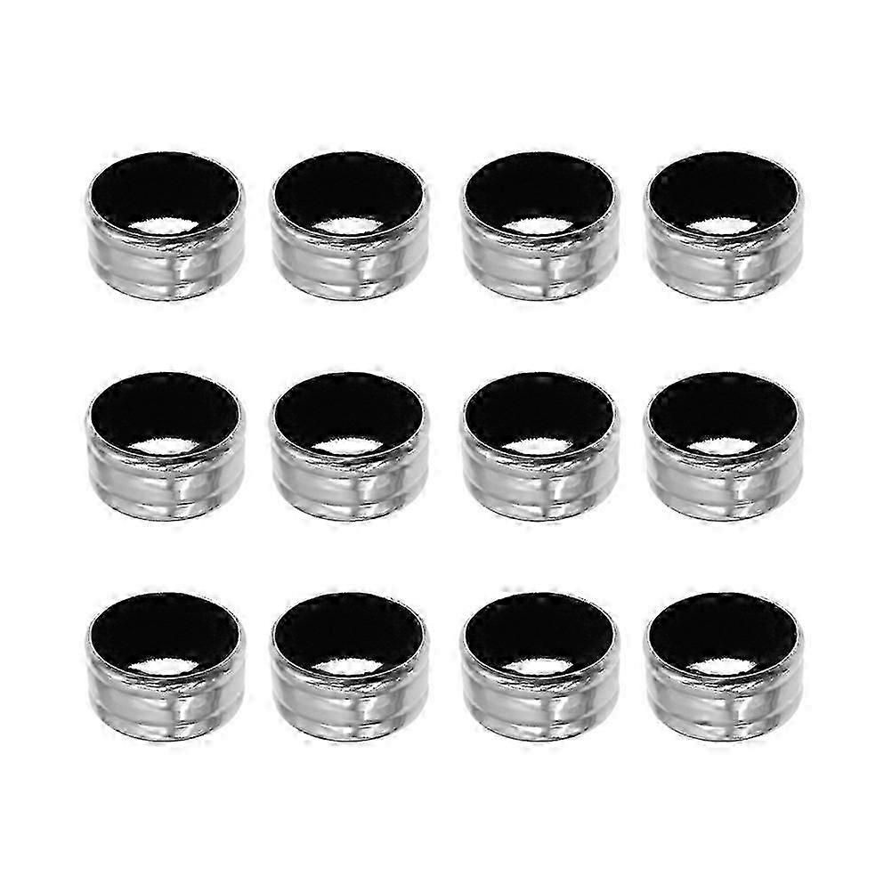 12PCS Stainless Steel Wine Bottle Leak-Proof Collar Anti-Overflow Ring Drip Stop Ring Bar Tools Wine Accessories - with Stripe (Silver)