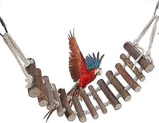 Wooden Ladder Bird Hammock Bird Toy Chew Toy Parrot Toy Pet Toy Parrot Climbing Bridge