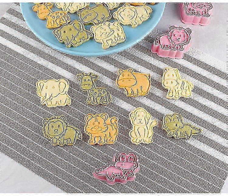 Forest Animals Plunger Set,8piece Shape Embossing Cookie Stamp For Biscuit Fondant Cheese Baking