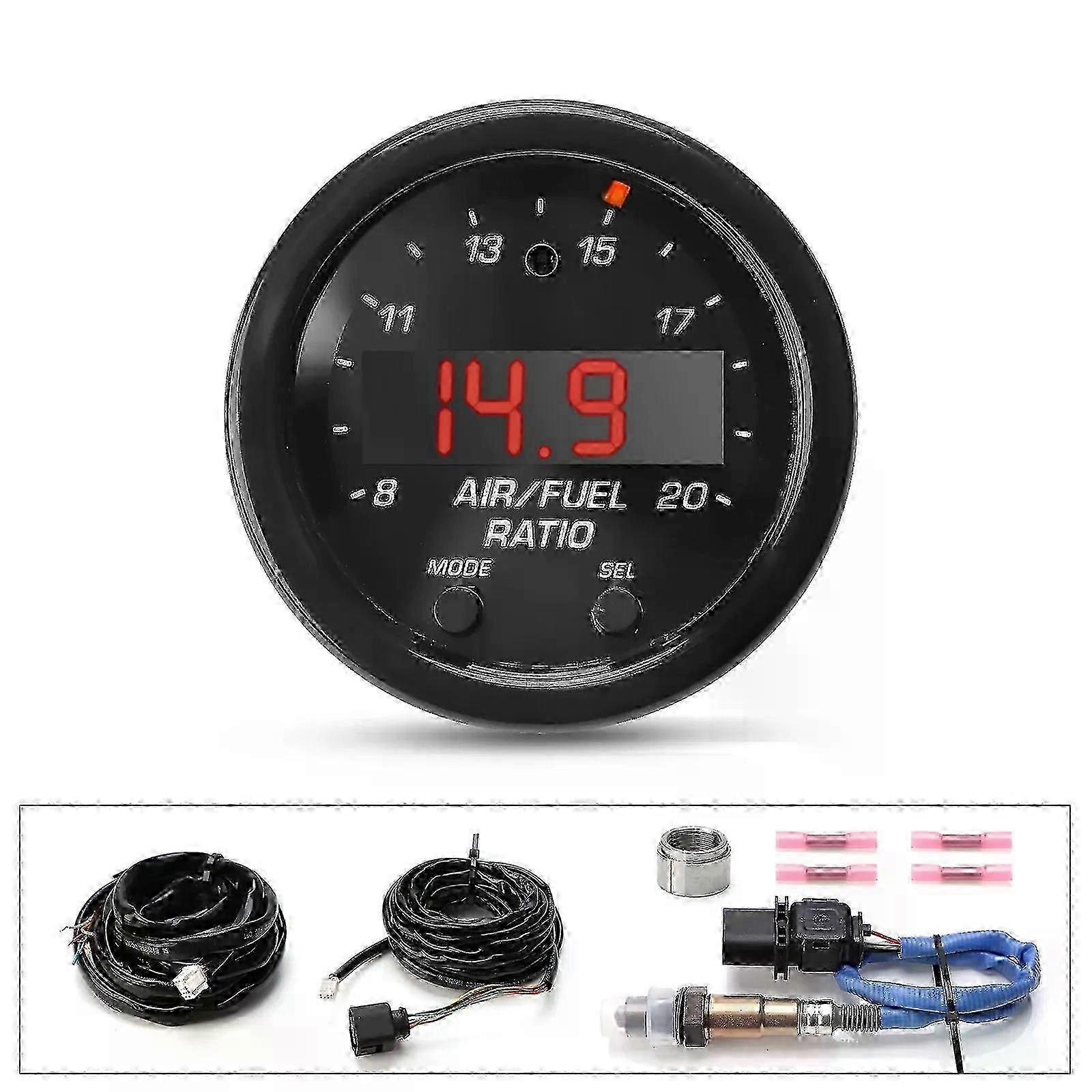 New 30-0300 X-series Wideband O2 Air Fuel Ratio Gauge Kit with LSU 4.9 Oxygen Sensor for Compatible Vehicles