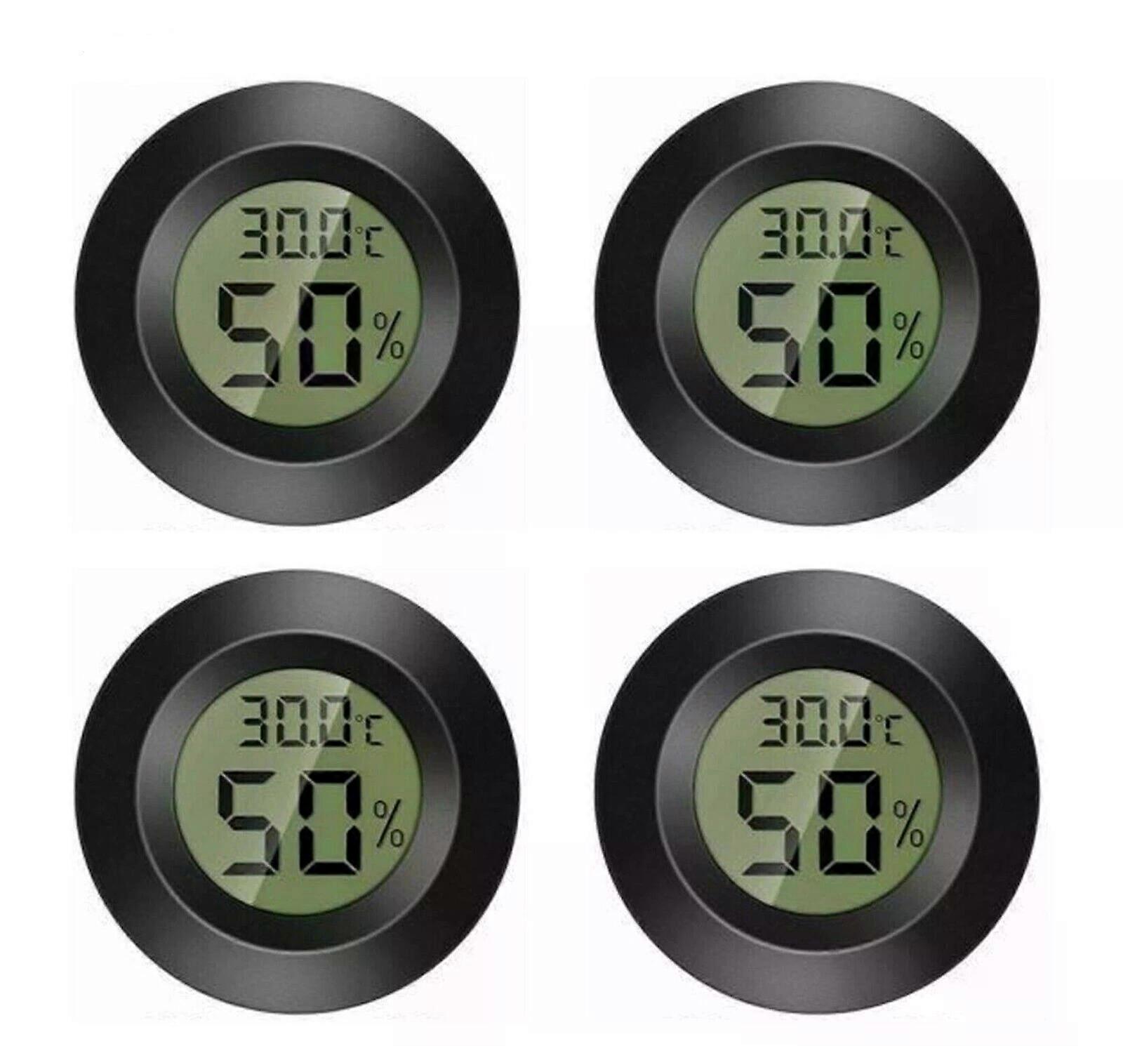 4x LCD Mini Digital Thermometer Hygrometer: Measures Temp & Humidity.