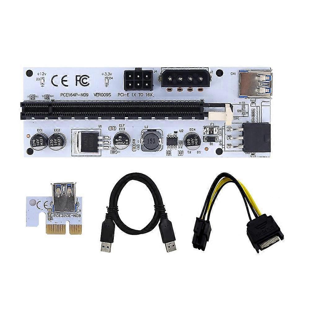 Ver009 Express 1x To 16x Extender Pcie Riser Adapter Card For Mining